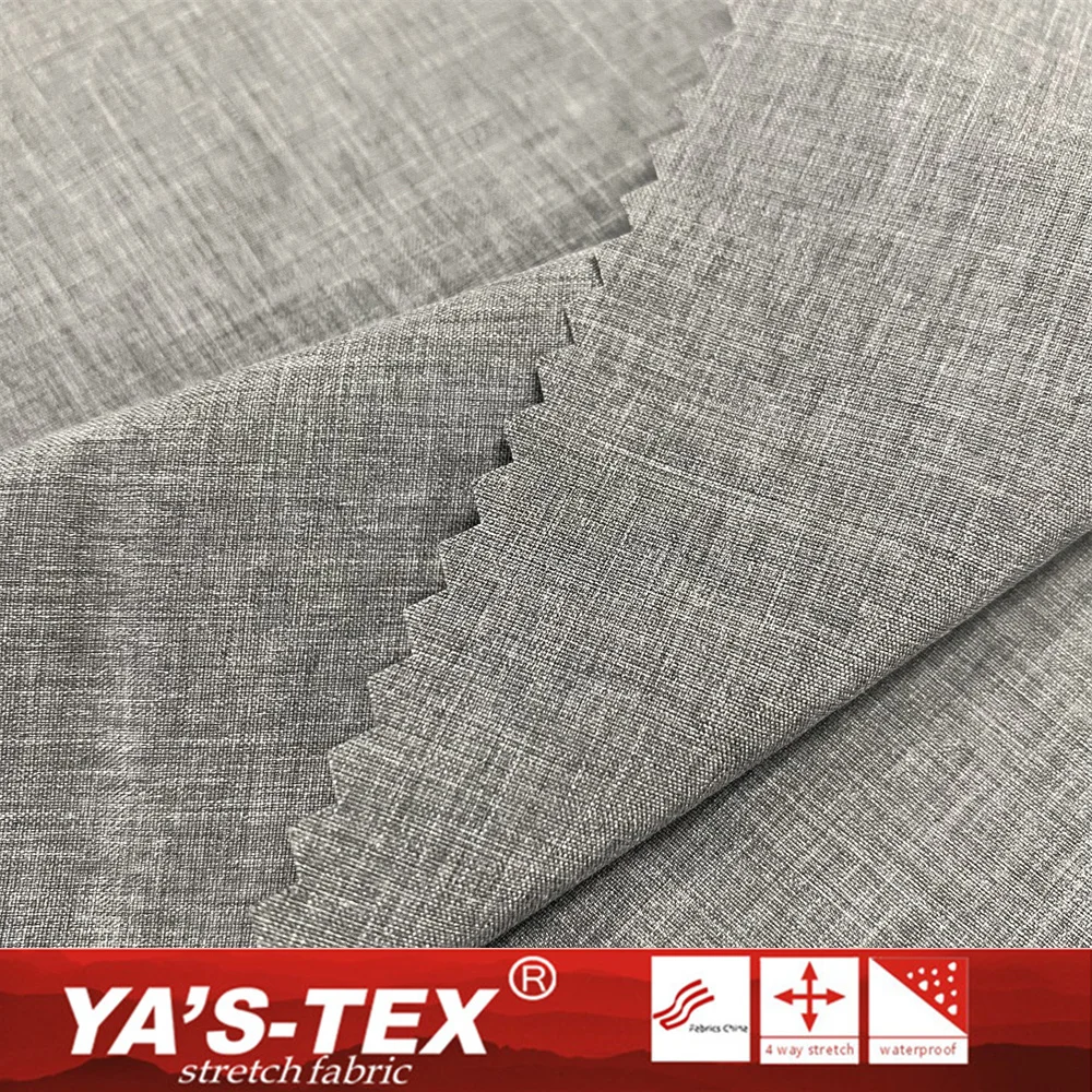 Recycled Yarn Polyester Spandex Woven Eco Friendly Sustainable Cationic Style Fabric for Garment