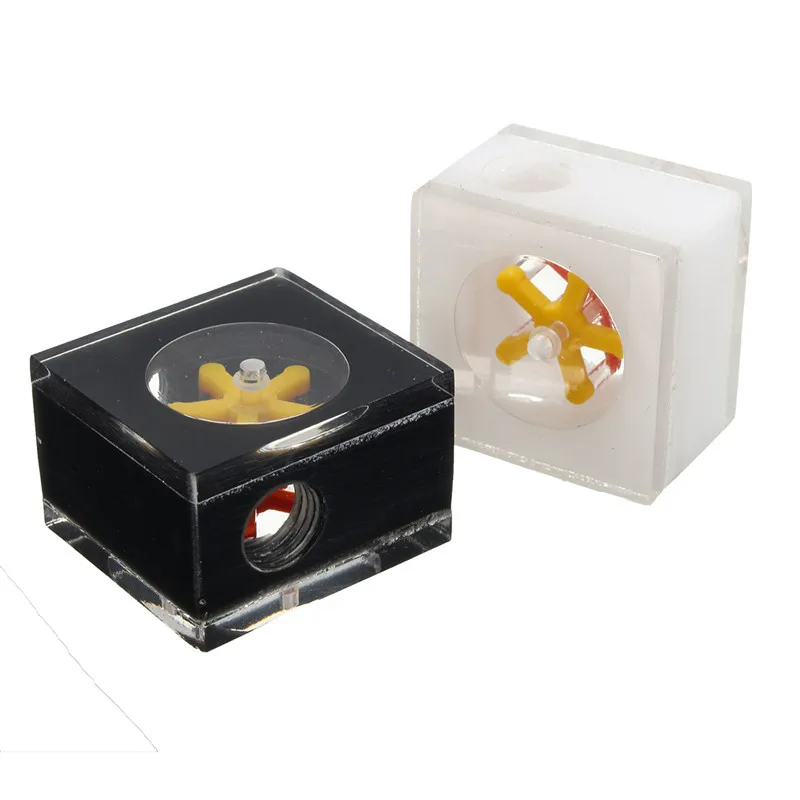  Водяное охлаждение метр акрил 2 Way G1/4 с резьбой для компьютер PC жидкой воды водяного охлаждения комплект фитинги черного и белого