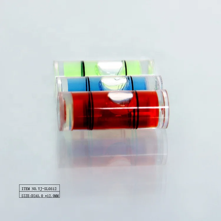 YJ-SL0512 Dia5*12mm plastic spirit level bubble vial