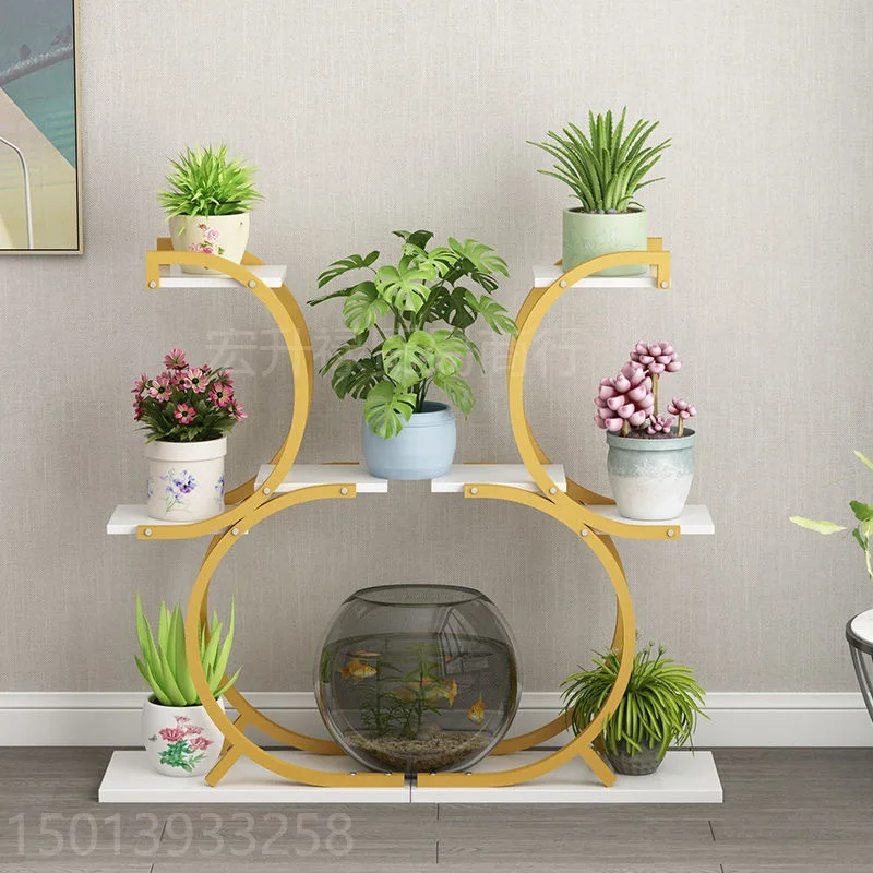 Flower shelf storage balcony creative modern simple living room interior floor-to-ceiling multi-layer flower pot rack