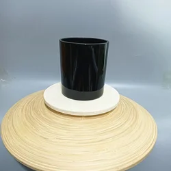 7oz 10oz 14oz frosted matte black white round bottom empty glass candle jars for candle making