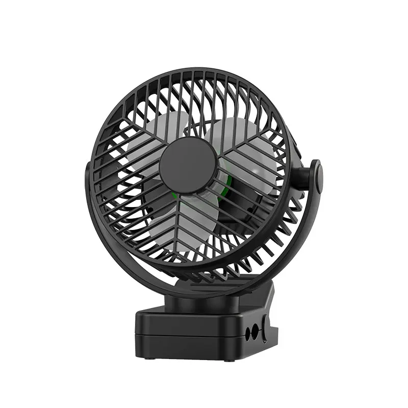 High Quality 3 Blades Powerful Wind Long Endurance Desktop Fan LED Light USB Power Bank Rechargeable 6 Inch Clip On Fan