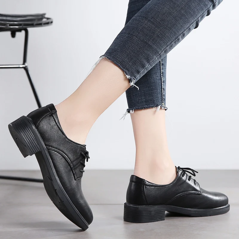 
2020 Hot Sale Women Genuine Leather shoes Office Walking Shoes 