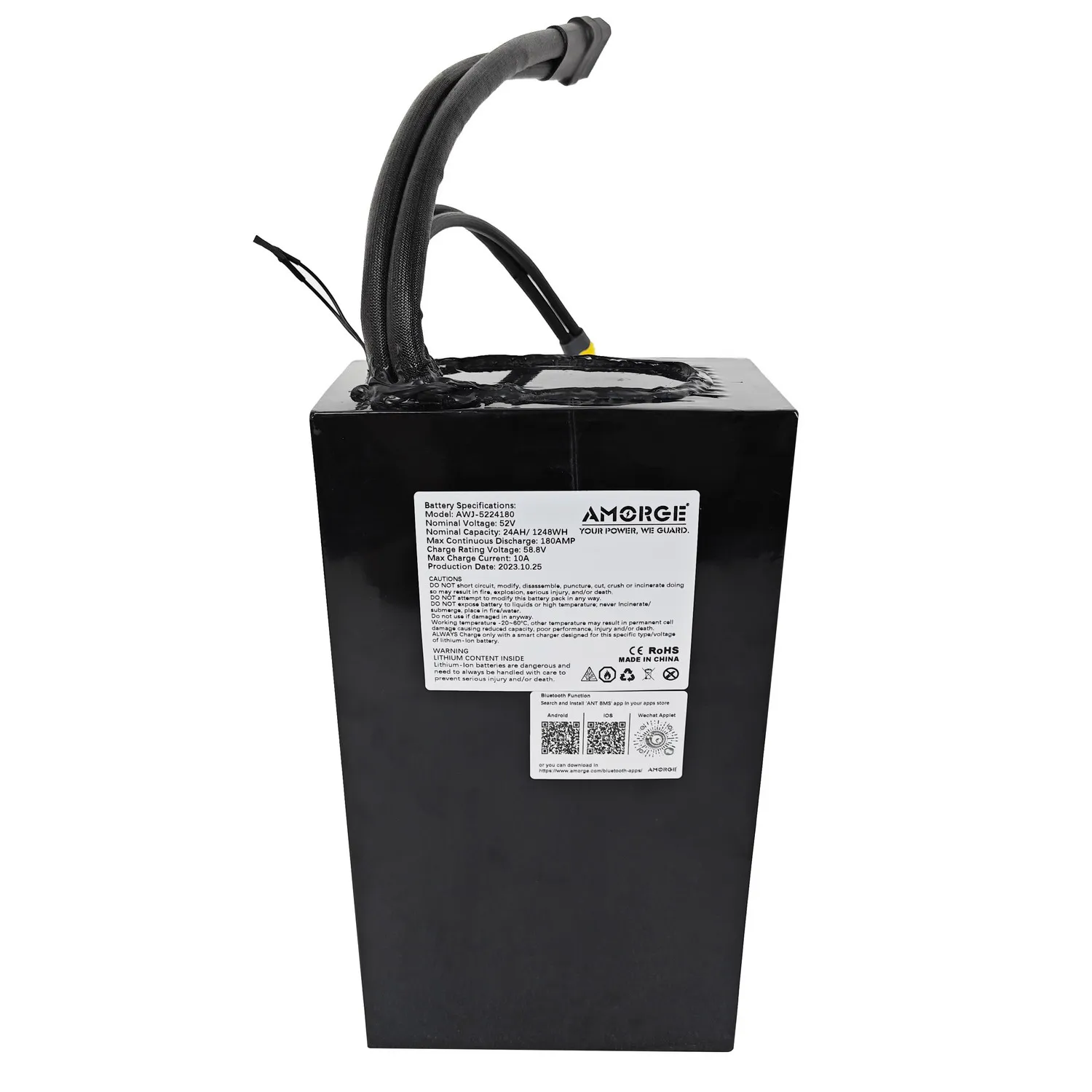 Аккумулятор Amorge 52V 24AH 180AMP