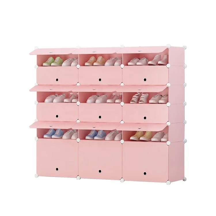Modern simple style plastic storage cabinet shoe rack
