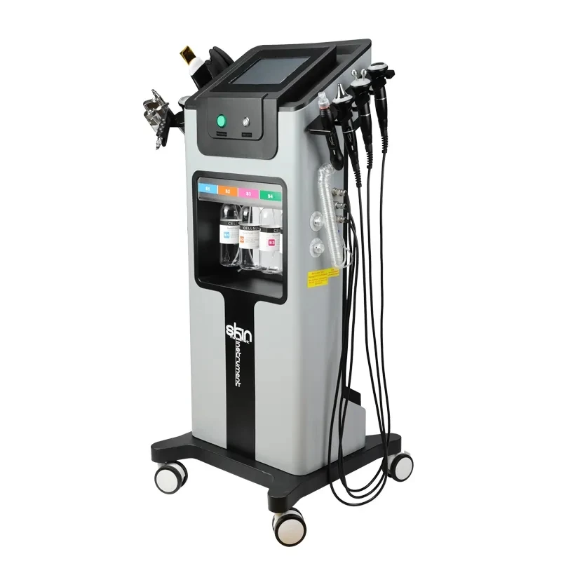 Facial home hydro jet peel facial skin care dermabrasion peeling oxygen aqua 8 in 1 hydro glow facial machine