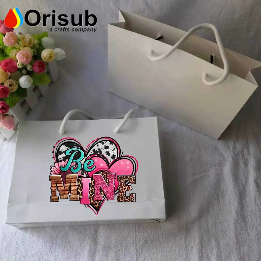 A3, A4, A5, A6 Personalized paper tote gift bags blanks plain white gift paper bags for sublimation