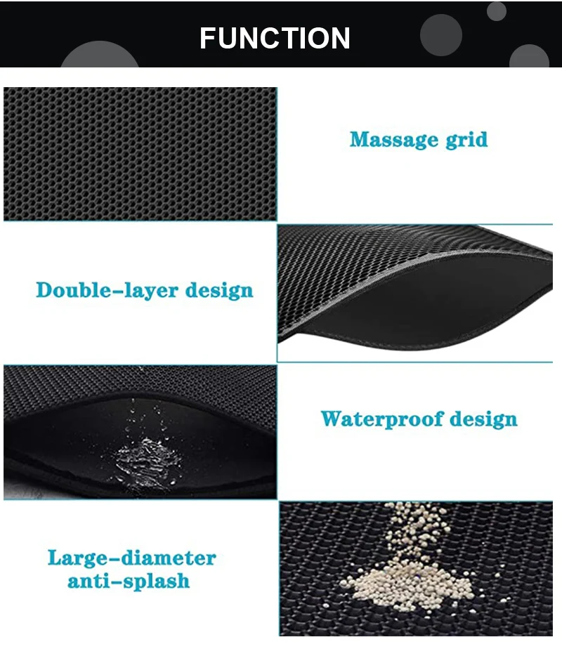 Hot Sale Wholesale Eva Double Layer Waterproof Pet Cat Litter Trap Mats