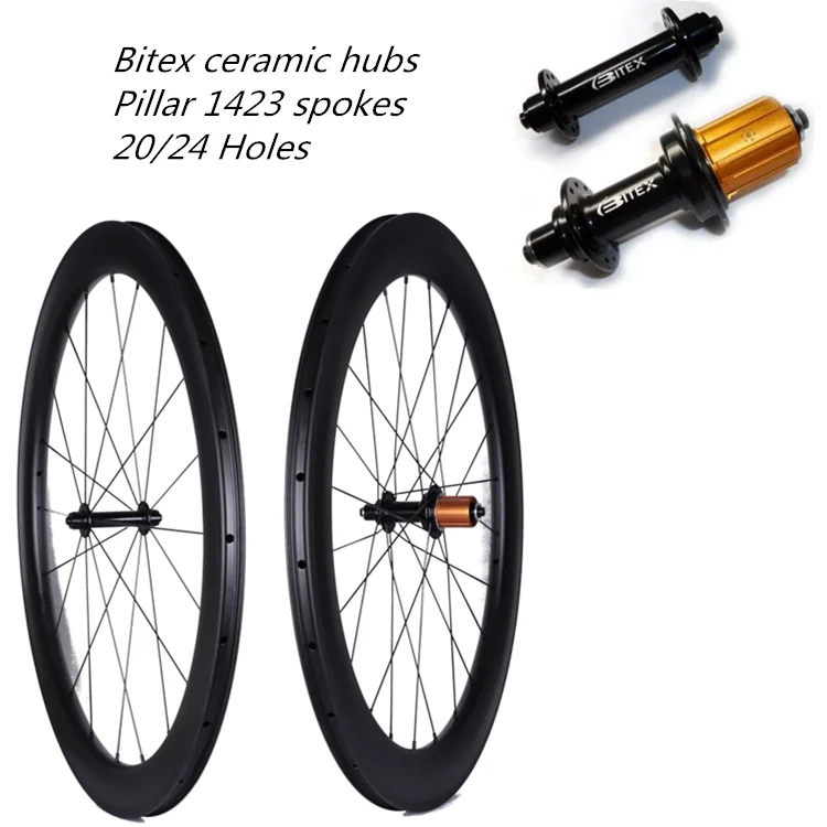 20/24H отверстия 50 мм V Тормозной столб 1423 спицы Bitex керамические ступицы Novatec ступицы Углеродные велосипедные колеса 700C
