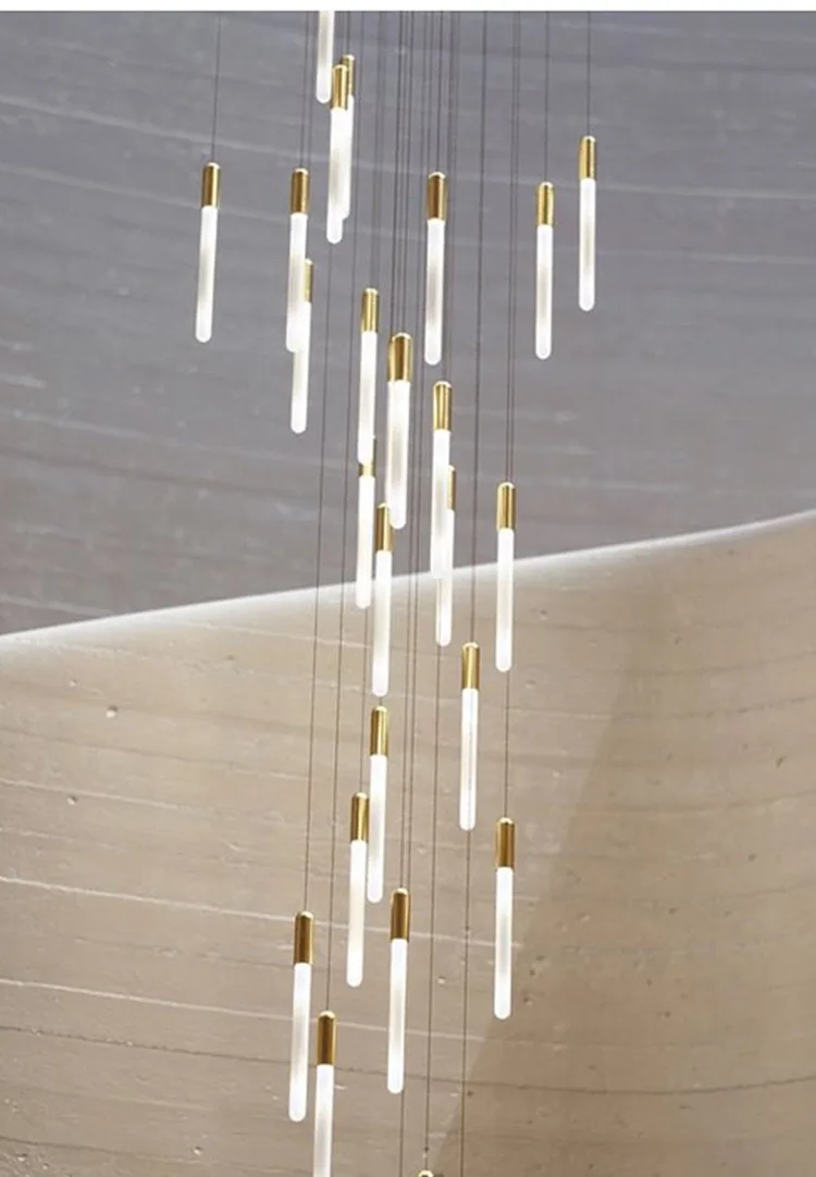 Lumind Modern decoration long chandelier hall bar hanging chandelier hanging line lamp living small reed chandelier decor lamp