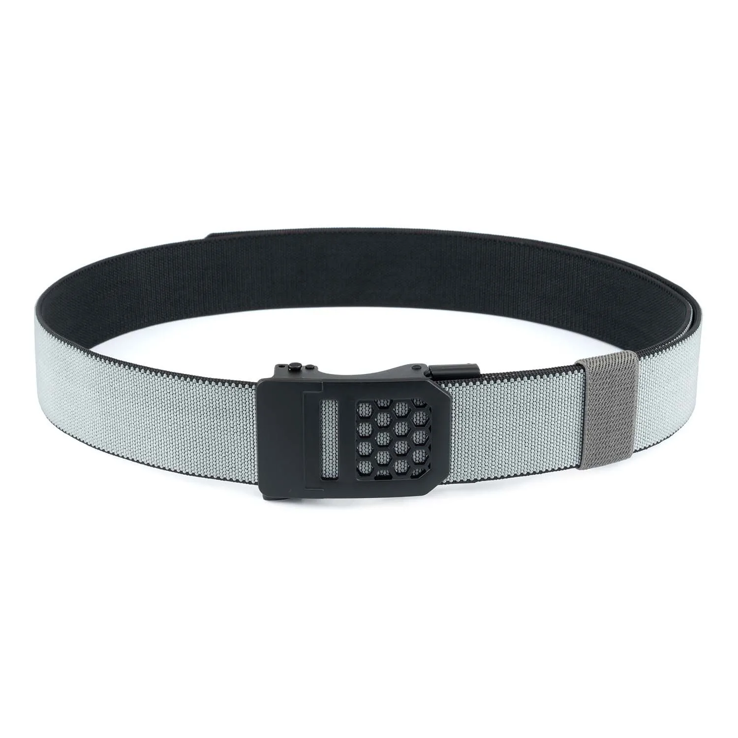 Factory Manufacturer High Quality Hypoallergenic Elastic Nylon Tactical Belt with Hive Pattern Zinc Alloy Automatic Buckle