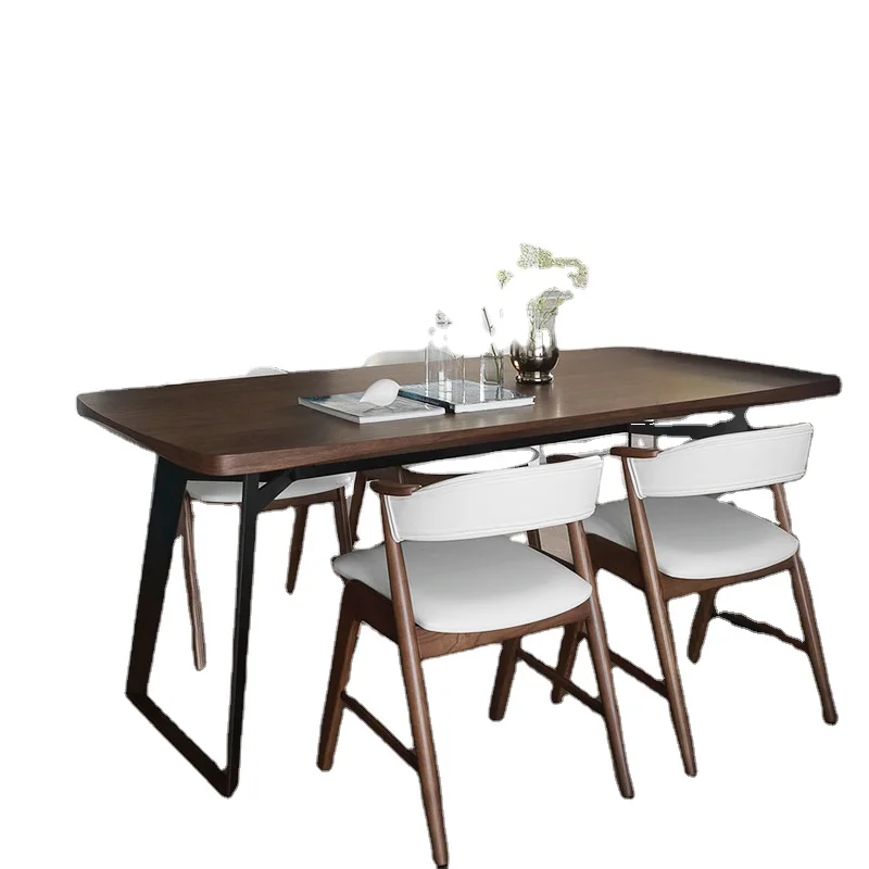 Modern design dining room furniture wooden dining table and chairs For small space