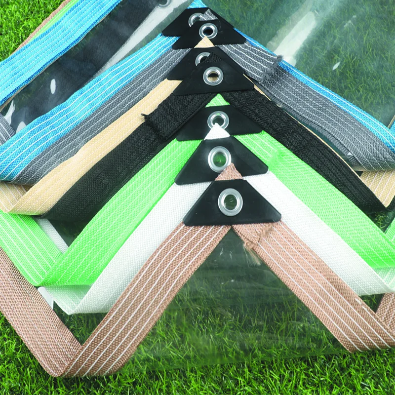 0.35mm/0.55mm PVC Transparent Rainproof Cloth Garde Plant Pavilion Tarpaulin Balcony  Outdoor Windproof Tarp