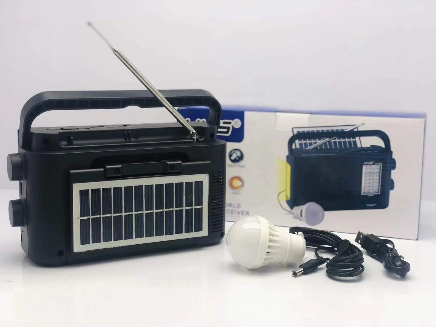 NNS 920SL FM AM SW 3 диапазона перезаряжаемое радио со светом с USB SD TF Mp3 солнечным