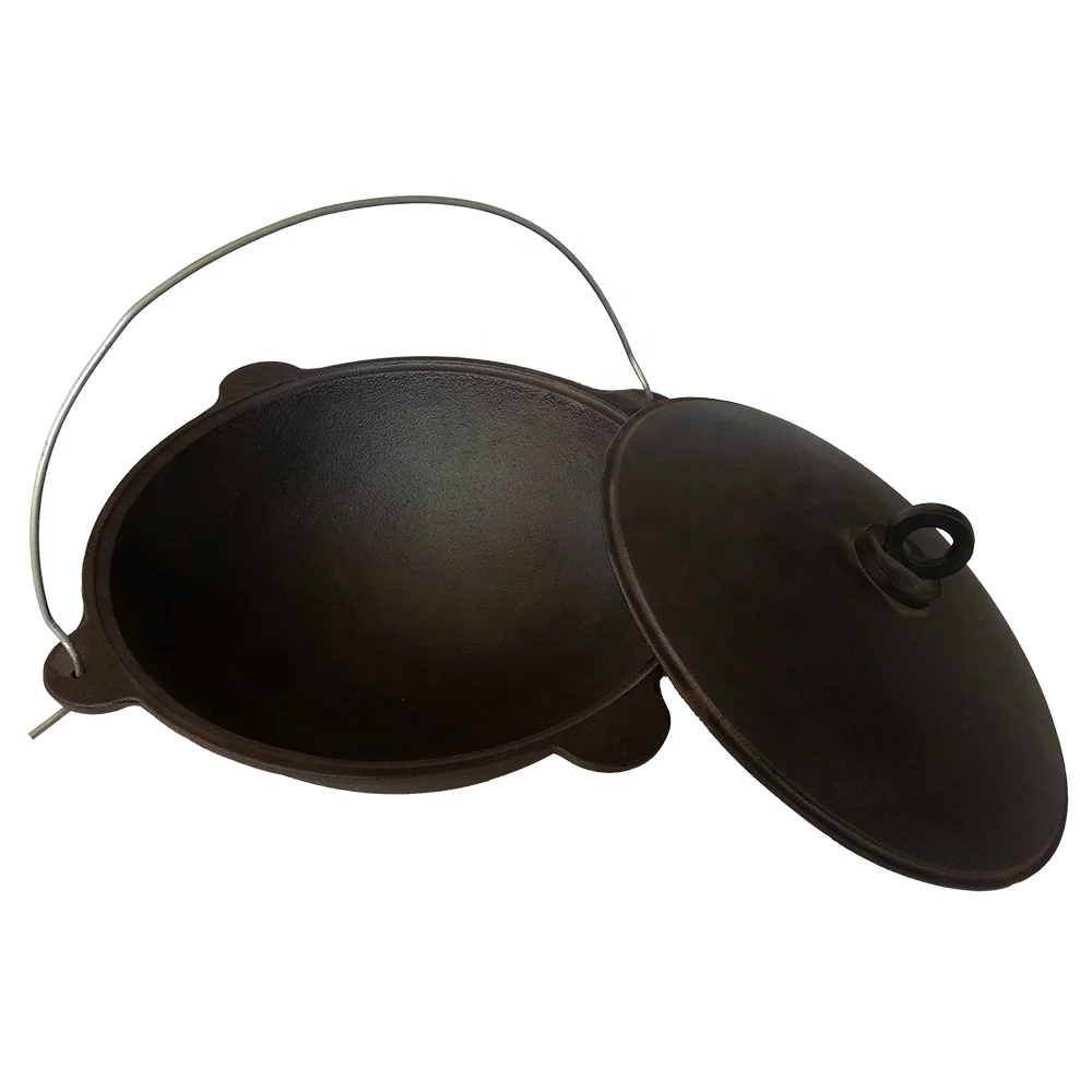 Сверхмощная кастрюля из чугуна для приготовления пищи всех размеров с широким горлышком