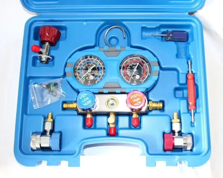 Automotive AC Manifold Gauge Tool for Refrigeration Machine for R134A R410 R22 R12 R502 R404 R1234yf