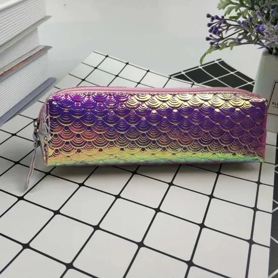 Русалка пенал Лазерная Блеск Карандаш сумка Школа творческий пенал