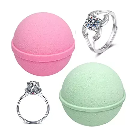 Custom Fragrance Bath Bombs with Ring for women and girl friend Jewelry inside Natural Material Bath Bombs