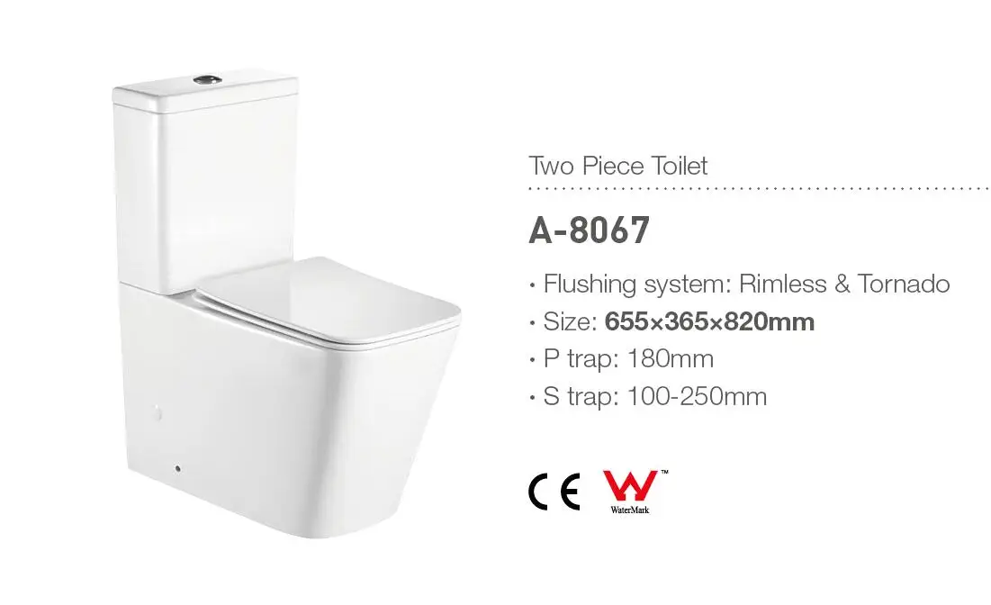 Watermark ceramic rimless luxury AS1172.1 WC water closet  modern toilet