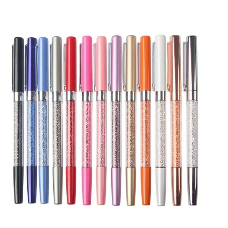 Ladies fancy items rose gold boligrafo custom brand crystal gel pen