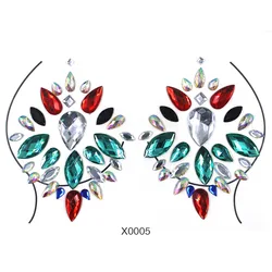 Dropshipping Party Sexy Girls Breast Body Chest Gem Stickers Crystal Nipple Stickers Festival Rhinestone Tattoo Stickers