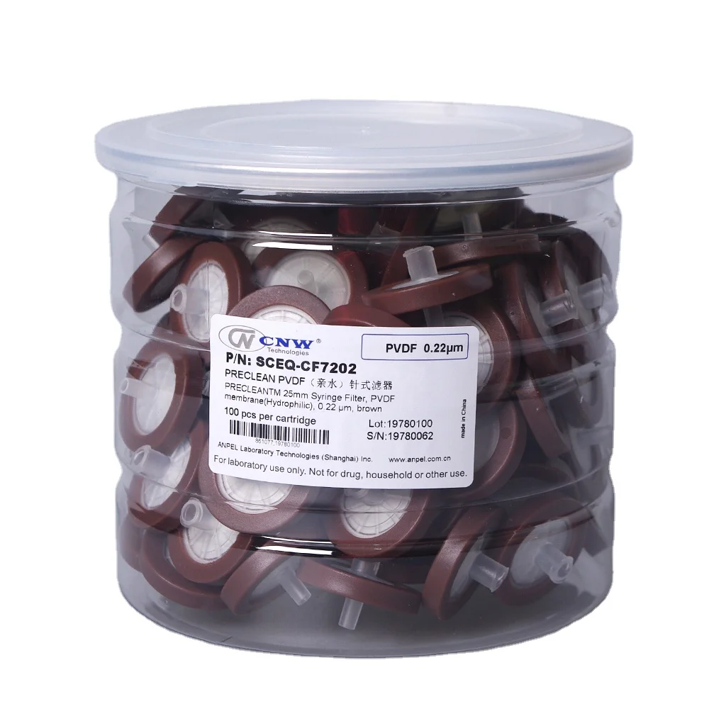 Nylon syringe filter Disposable 13mm 25mm 0.22um Syringe Filter  For Lab Use