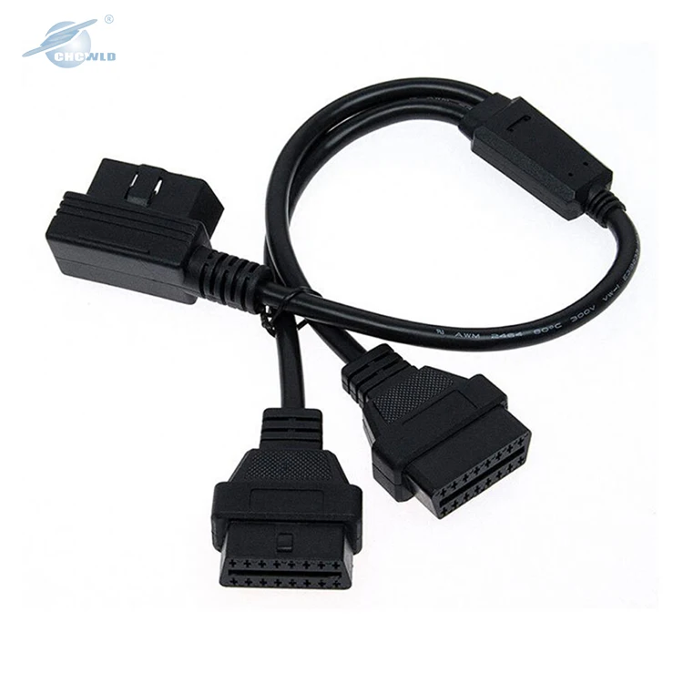 Customized OBD pulg cable 14 16 PIN male to female diagnostic for electrical wire harnss