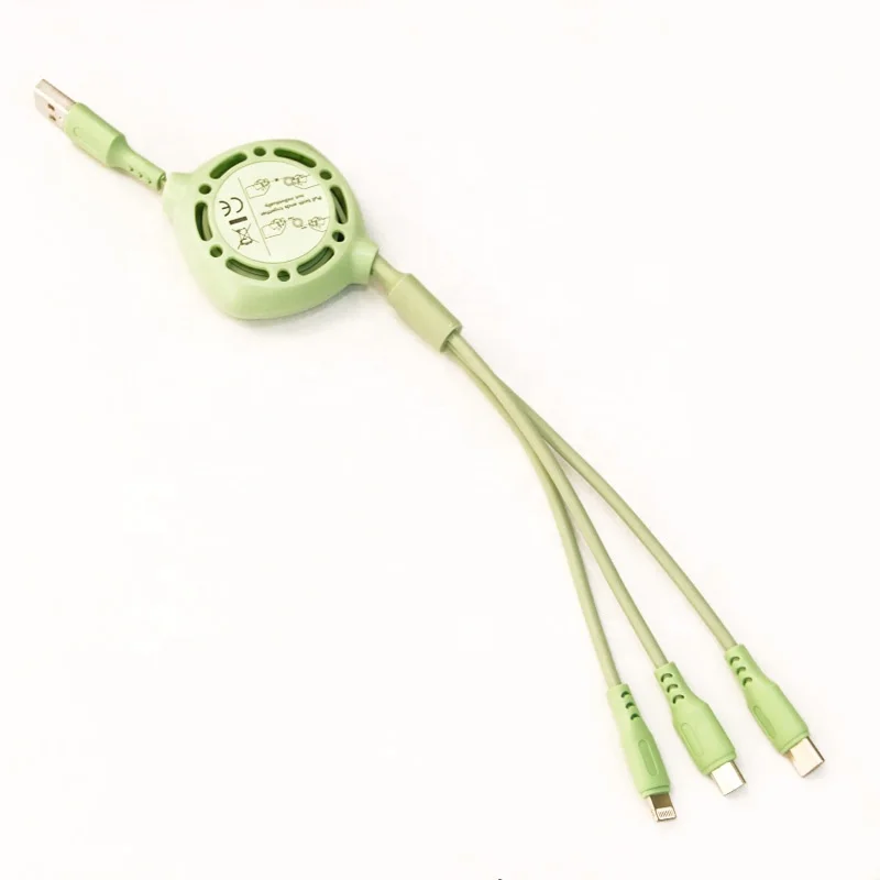 Совершенно новый 1 м USB-кабель для быстрой зарядки 3 в 1 для мобильного телефона