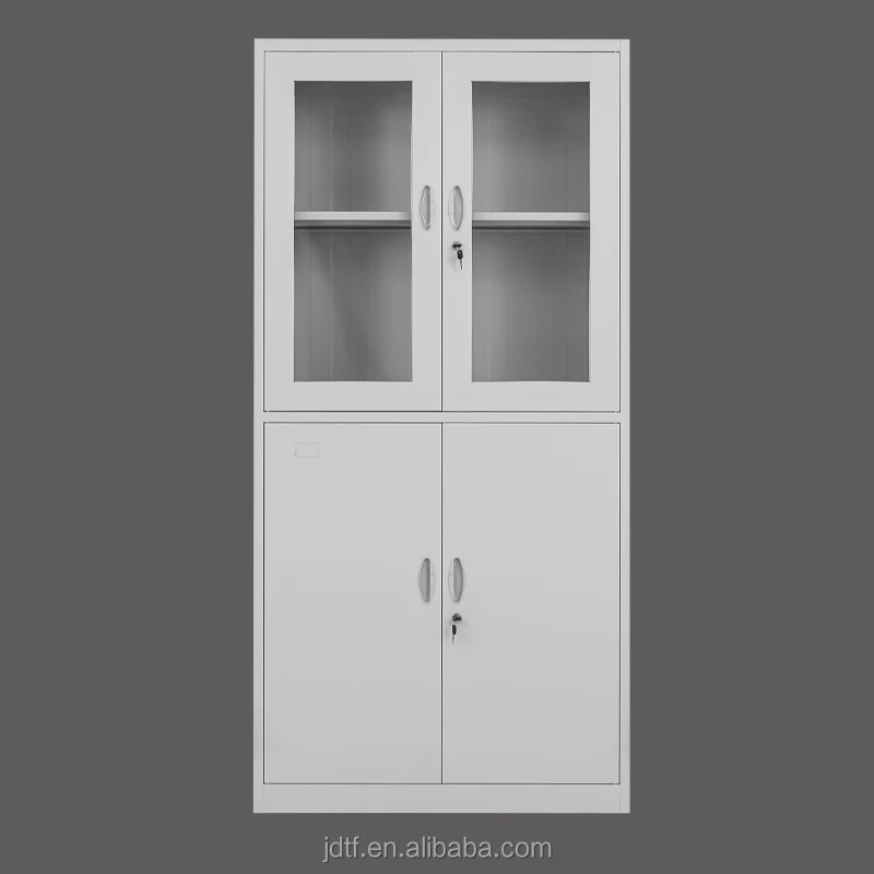 Modern Customizable Colors Steel Furniture 2 Swing Steel Glass Filing Cabinets Customizable Lock Factory Price Commercial Use