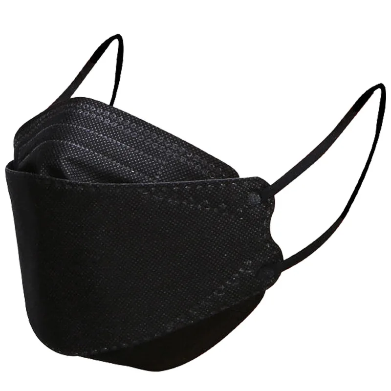 Masker KF94 4 слойная защита корейской моды унисекс 3D в форме рыбы респиратор черный mouson изготовленный аэродинамическим способом по технологии kf94 маски для лица имеющихся