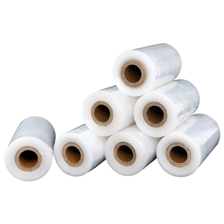 Self-Adhesive High Strength Vertical 15Micron X 300 M Max 5000 Long Printed Soft Ldpe Stretch Films For Cargo Wrapping Rewinder