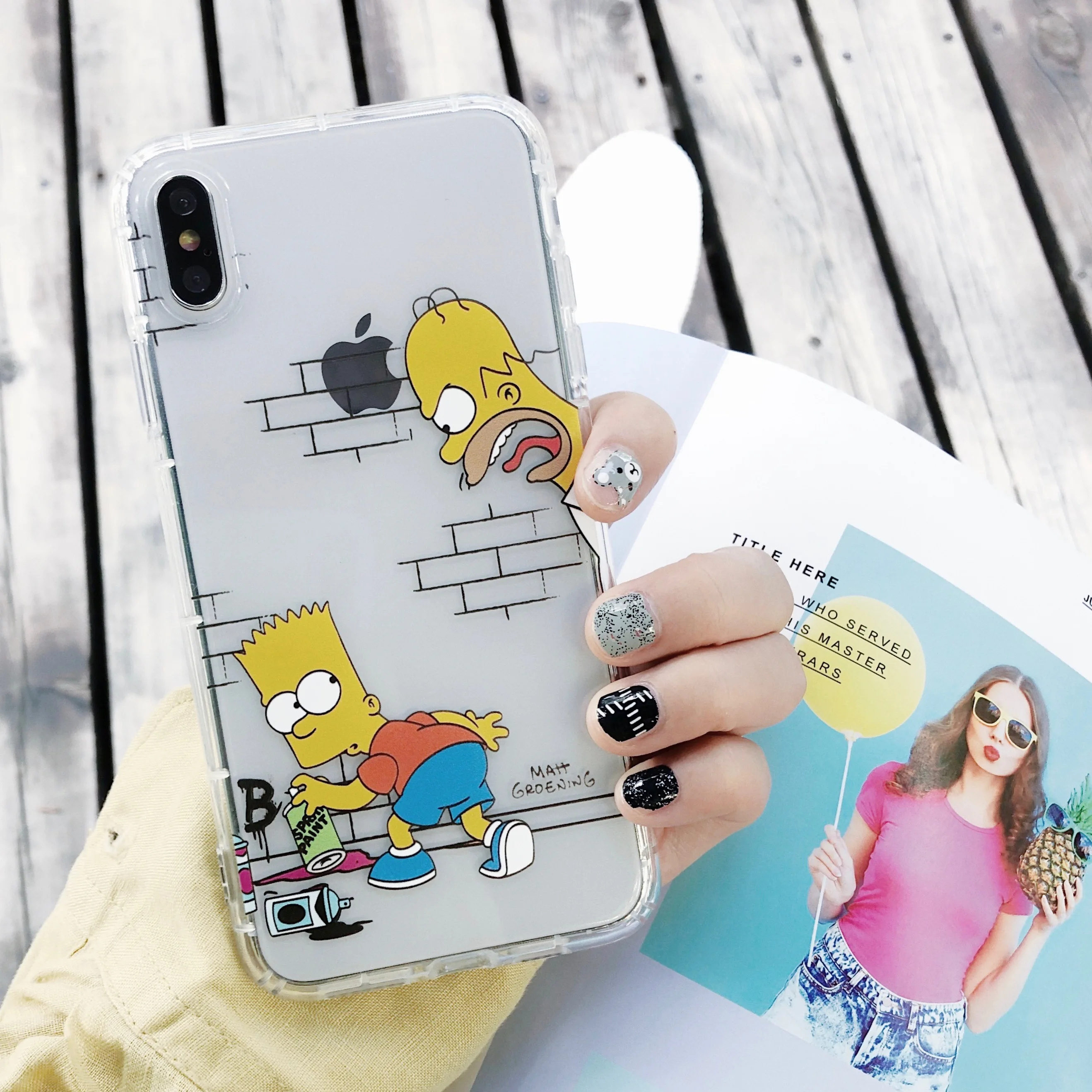 
Soft Silicone TPU Simpson Cool Pattern Phone Case For iPhone XS MAx Xs Xr X 8 7 6 6S Plus 11 pro Max 5 5S SE 