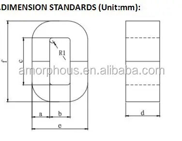 amcc-80 Soft magnetic material Iron-based Amorphous Transformer Inductor C core