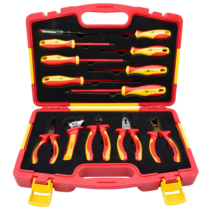 Multi functional 5-30 Piece 1000v VDE Insulated Tool Kit Car Repair Tool Sets with Spanners Pliers Screwdrivers Sockets