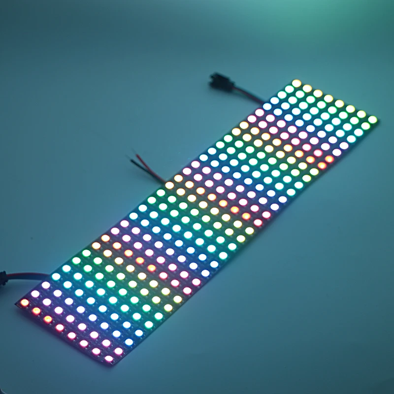 DC5V 8x8 16x16 8x32 Pixels ws2812 Individually Addressable Digital Flexible LED Panel Pixels Screen