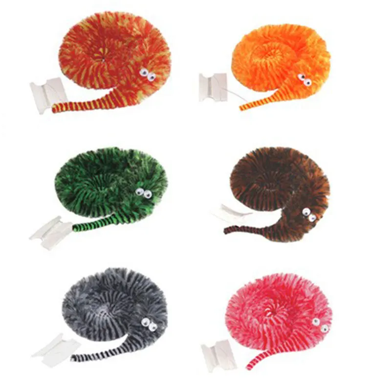 Funny Fidget Magiced Worm Toy Seahorse Elf Worm Trick Toy Party Favors Cheap Plush Fuzzy Wiggle Twisted String Worm