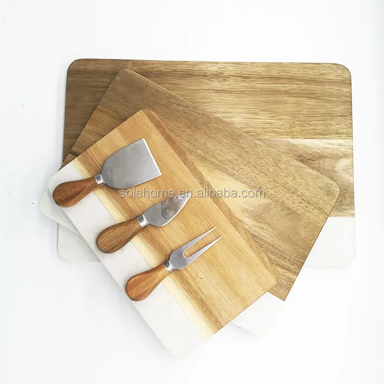 
2020 Popular Luxury Stone Rectangular Bamboo Marble Wooden Chopping Cutting Cheese Board 