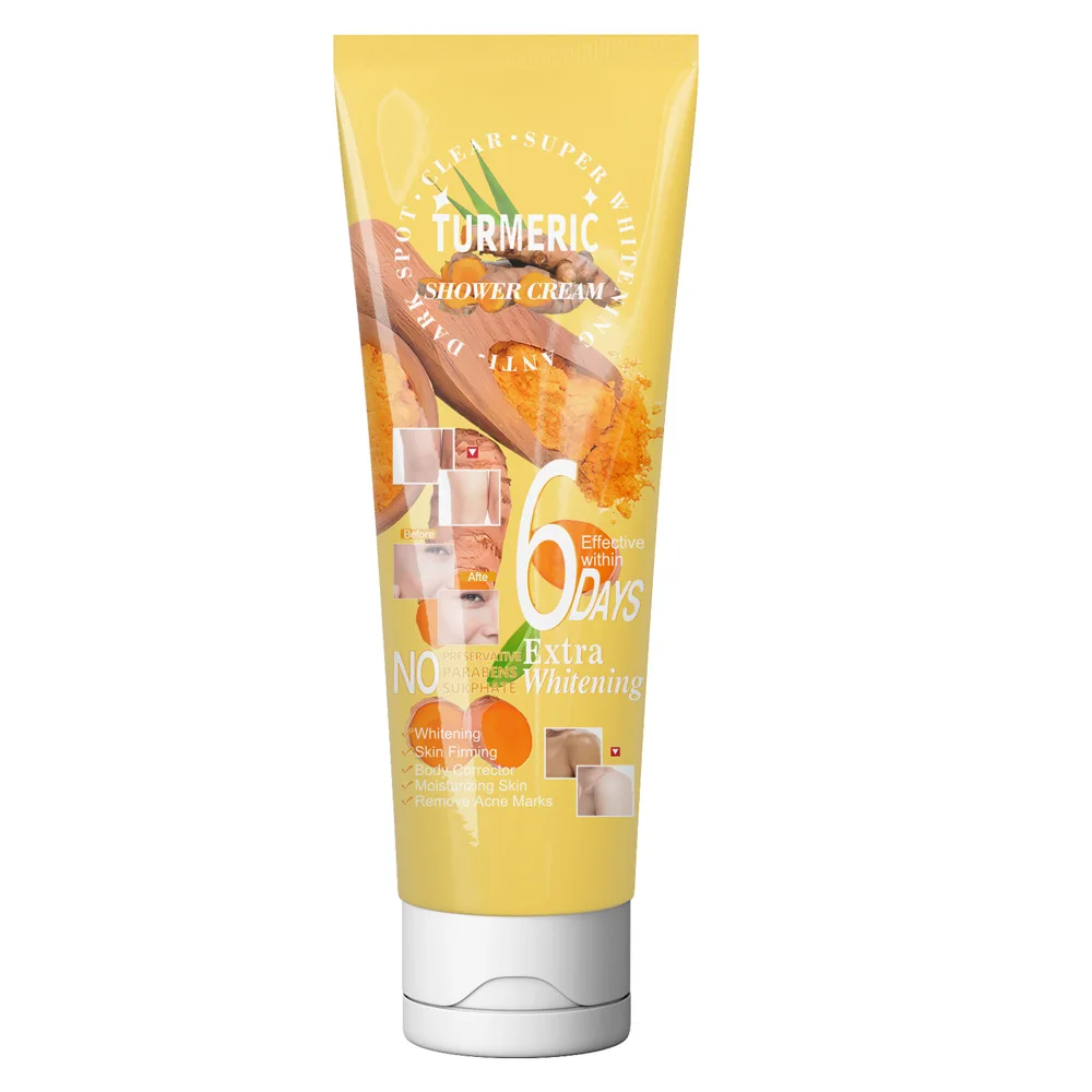 Turmeric Saltscrub Extra Whitening Body Shower Cream Exfoliating Cleaning Moisturizing Radiant Tender Body Bath Salt Scrub 180ML