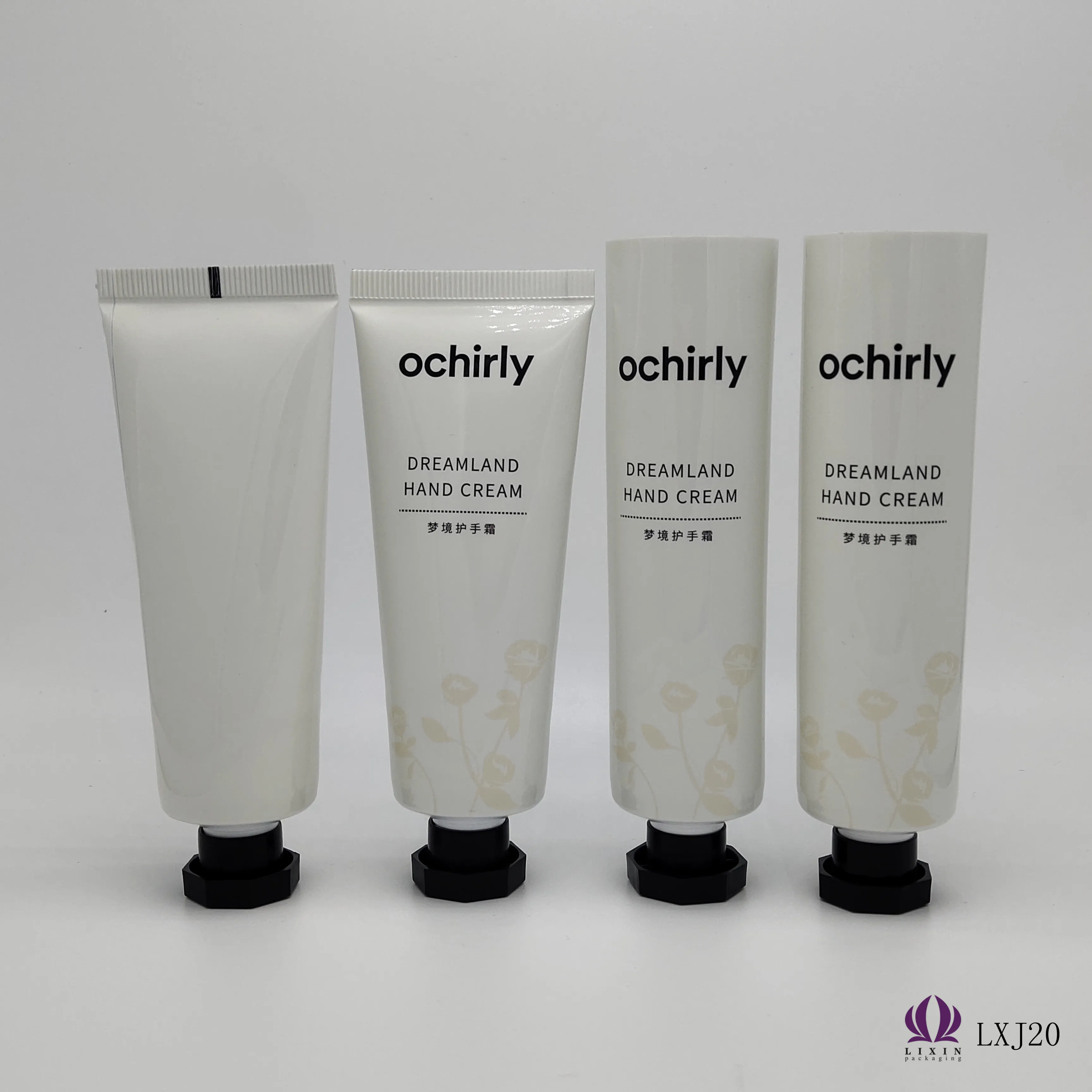 empty aluminum collapsible hand cream paint tubes with 50g empty cosmetics tube packaging