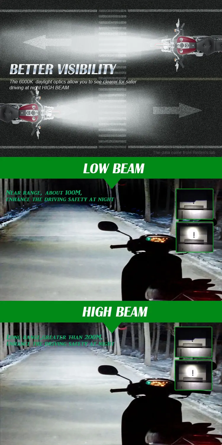 RTD M8 Motorcycle Laser Led Headlight H4 Led Projector Headlight Led Fog Lamp Motorcycle Lighting System