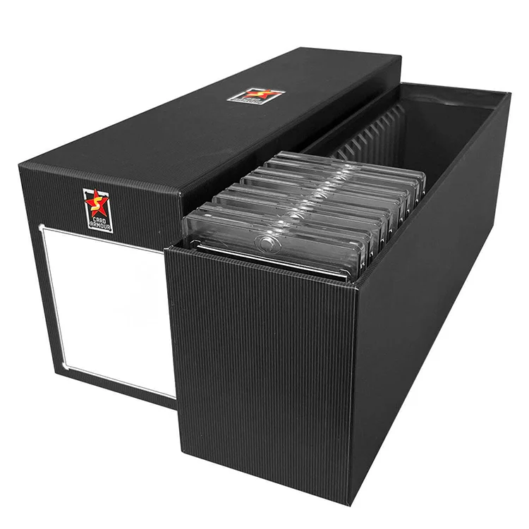 Custom Logo One Touch Storage Box TCG MTG Card Slab Cardboard Holders Trading Card Storage Box with Dividers