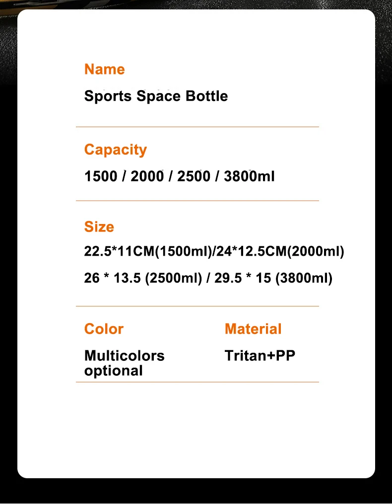 2022 1.5L 2L 2.5L 3.8L Large Capacity Flat Plastic Ton Ton Barrel Water Bottle With Custom Logo