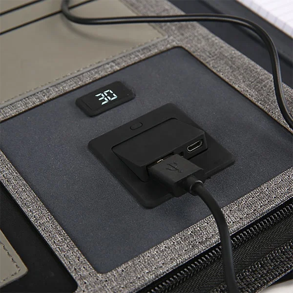 
New coming A4 portfolio with power bank and wireless charger 