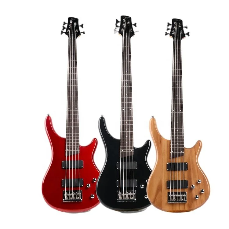 Wholesale 43 Inches 5 String Wood Bass Neck 21 Frets Left Hand Electric Bass Guitar