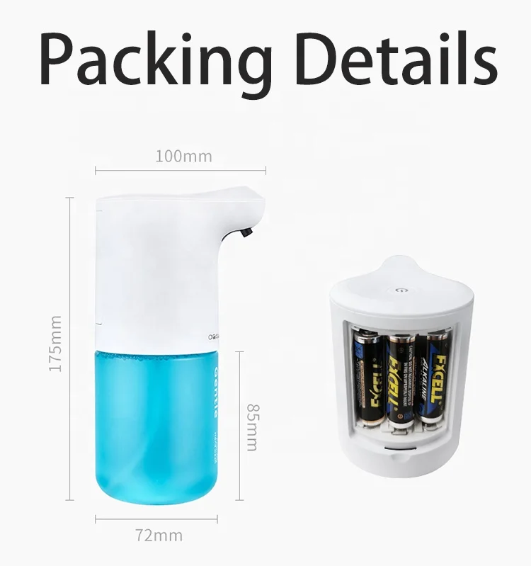 Hotel Auto soap dispenser Stand touchless smart plastic sensor kitchen dish Foam automatic liquid touch Soap Dispenser 500ml