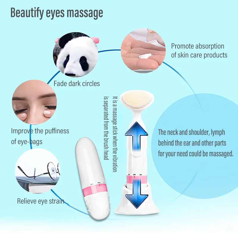 Home Beauty Instrument Pores Cleansing Clean Dual Effect Vibratory Massage Face Cleanser