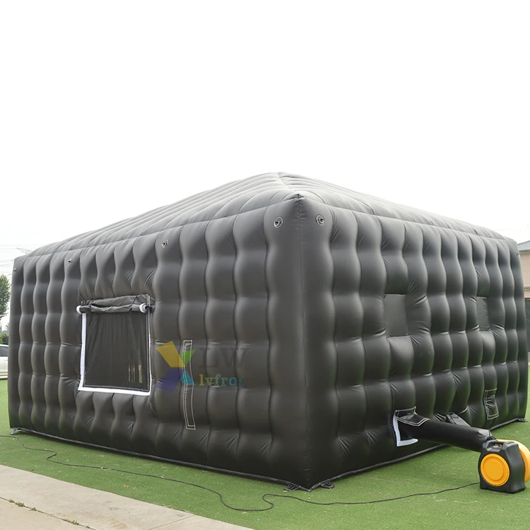 Commercial backyard inflatable nightclub tent inflatable disco light inflatable party supplies cube tent for night club