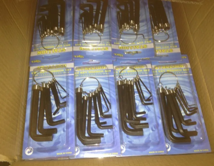 10pcs Reliable Supplier Hex Socket Wrench, Flat Head Hex Key Set