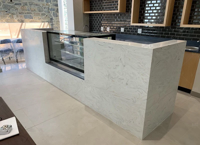 Современная мраморная барная стойка для ресторана кафе винного клуба бара