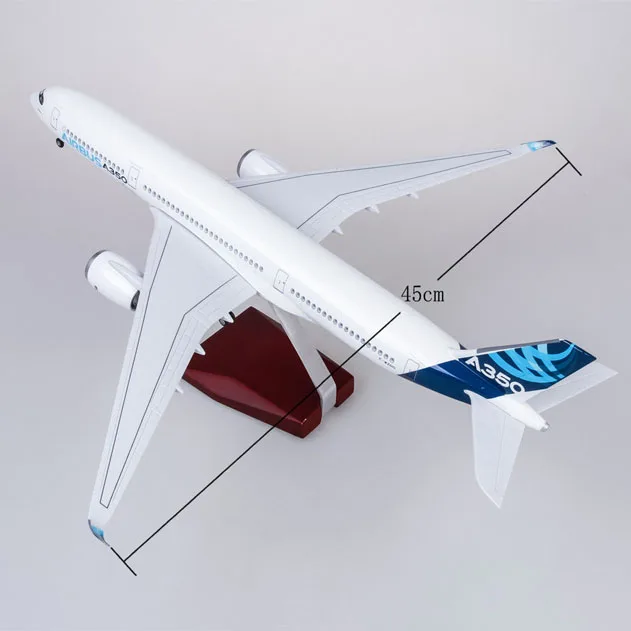 1:142 Scale 47CM Blue 350 Airbus A350 Aircraft Model Civil Aviation Passenger Aircraft Simulation Decoration Gift